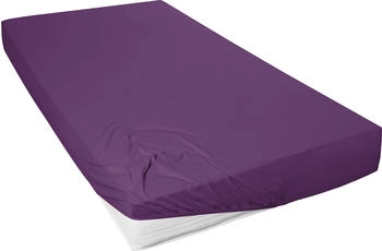 Prinz Exklusiv Mako-Jersey Spannbetttuch 02010 140-160 x 200 cm Pflaume