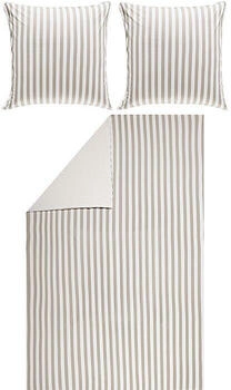 Erwin Müller Single-Jersey Wendebettwäsche braun-beige 200x200+80x80 cm
