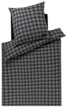 Joop! Flanell Soft Checks anthracite 155x220+80x80 cm