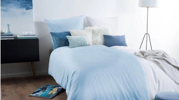 Fleuresse Jade 453970 155 x 220 + 80 x 80 cm Azurblau Fleuresse Jade 453970 155 x 220 + 80 x 80 cm Azurblau