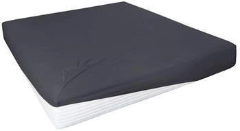 Prinz Exklusiv Feinjersey-Elasthan Spannbetttuch Boxspring 03700 90-100 x 200 cm Anthrazit