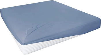 Prinz Exklusiv Feinjersey-Elasthan Spannbetttuch Boxspring 03700 90-100 x 200 cm Blau