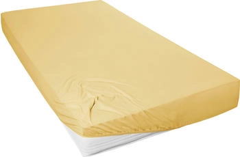 Prinz Exklusiv Mako-Jersey Spannbetttuch 02010 180-200 x 200 cm Senf