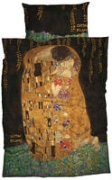 Goebel Bettw&auml;sche "Kuss" 2 Stk. mit Klimt Gem&auml;lde