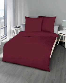 Kaeppel Seersucker Uni 3000 135 x 200 + 80 x 80 cm Bordeaux