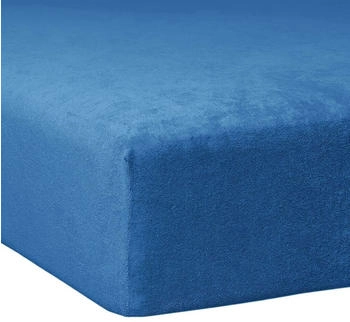 Traumschlaf Flausch Frottee Spannbettlaken 140x200 cm-160x200 cm kobalt