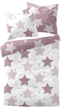 Traumschlaf Biber Sterne lila 200x200+2x80x80 cm Traumschlaf Biber Sterne lila 200x200+2x80x80 cm