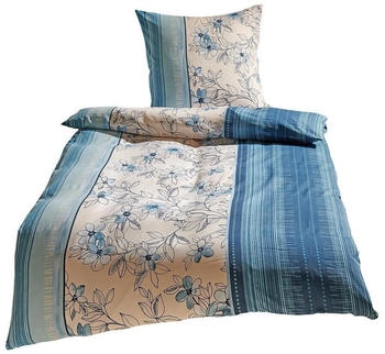 Traumschlaf Soft-Touch Mikrofaser Fiori blau 200x220+2x80x80 cm Traumschlaf Soft-Touch Mikrofaser Fiori blau 200x220+2x80x80 cm