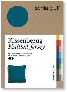 Schlafgut Knitted Bio 27001 / 2700K 80 x 80 cm Petrol Deep
