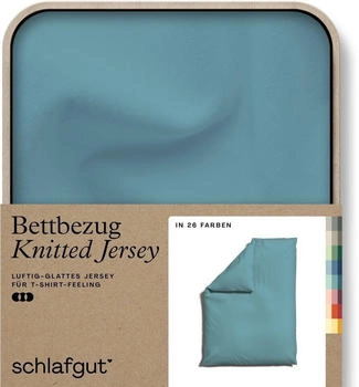 Schlafgut Knitted Bio 27001 / 2700K 135 - 140 x 200 cm Petrol Mid
