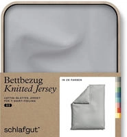 Schlafgut "Premium Bettbezug Knitted Jersey (1 St)" Ton-in-Ton Rei&szlig;verschluss,