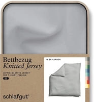 Schlafgut "Premium Bettbezug Knitted Jersey (1 St)" Ton-in-Ton Rei&szlig;verschluss,