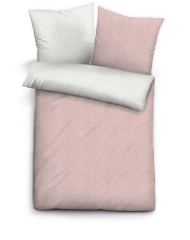 Biberna Uni-Melange Flanell 840500 135 x 200 + 80 x 80 cm Rose