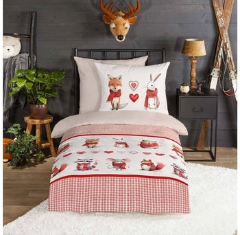 Traumschlaf Flanell Fuchs Hase 135x200+80x80 cm