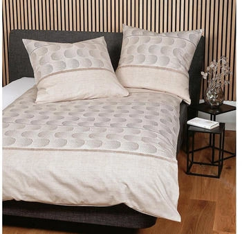 Janine Feinbiber Davos 65155 naturell rauchperle 155x220+80x80 cm
