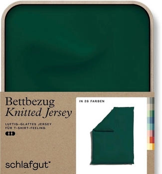 Schlafgut Knitted Bio 27001 / 2700K 135 - 140 x 200 cm Green Deep