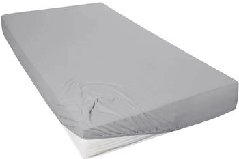 Prinz Exklusiv Mako-Jersey Spannbetttuch 02010 100-120 x 200 cm Granit