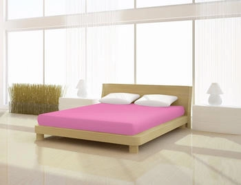 Mister Sandman Spannbettlaken Spannbetttuch Elastan basic 180-200 x 200-220 cm rosa