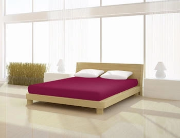 Mister Sandman Spannbetttuch Elastan classic 120-130 x 200-220 cm brombeer