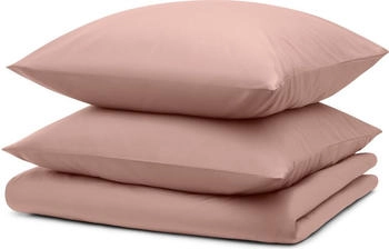 Blumtal 3er-Set Bettwäsche 155x220cm + 2x Kissenbezug 80x80cm Mikrofaser Rosa