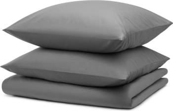 Blumtal 3er-Set Bettwäsche 200x200cm + 2x Kissenbezug 80x80cm Mikrofaser Grau