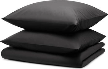 Blumtal 3er-Set Bettwäsche 240x220cm + 2x Kissenbezug 80x80cm Mikrofaser Dunkelgrau