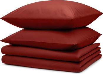 Blumtal 4er-Set Bettwäsche 2x 135x200cm + 2x Kissenbezug 80x80cm Mikrofaser Dunkelrot