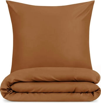 Blumtal 2er-Set Bettwäsche 135x200cm + Kissenbezug 80x80cm Mikrofaser Braun