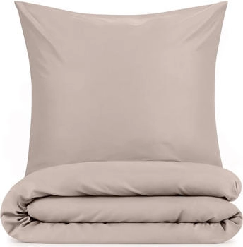 Blumtal 2er-Set Bettw&auml;sche 135x200cm + Kissenbezug 80x80cm Mikrofaser Taupe