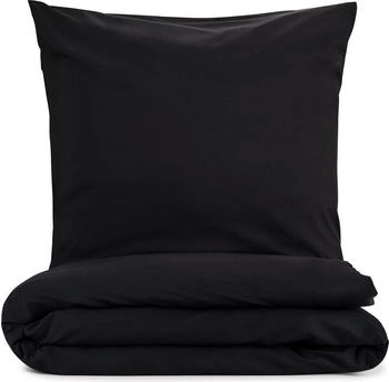 Blumtal 2er-Set Bettw&auml;sche 140x200cm + Kissenbezug 80x80cm Mikrofaser Schwarz
