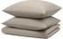 Blumtal 3er-Set Bettwäsche 200x200cm + 2x Kissenbezug 40x80cm Mikrofaser Taupe