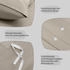 Blumtal 3er-Set Bettwäsche 200x200cm + 2x Kissenbezug 40x80cm Mikrofaser Taupe