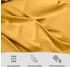 Blumtal 4er-Set Bettwäsche 2x 135x200cm + 2x Kissenbezug 80x80cm Mikrofaser Gelb