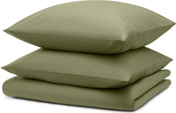 Blumtal 3er-Set Bettwäsche 240x220cm + 2x Kissenbezug 80x80cm Mikrofaser Hellgrün