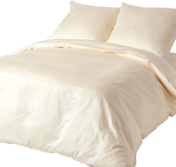Homescapes Bio-Bettwäsche - Fadendichte 400 155x220cm Creme