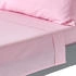 Homescapes Perkal Bettlaken ohne Gummizug - 100 % Ägyptische Baumwolle rosa 275x275cm