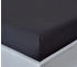Homescapes Perkal-Spannbettlaken - 100% ägyptische Baumwolle schwarz 90x190cm