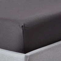 Homescapes - Spannbettlaken Anthrazit Fadendichte 1000, 100 X 200cm