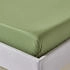 Homescapes Bio Satin Bettlaken ohne Gummizug - 100 % Bio-Baumwolle 275x275cm moosgrün