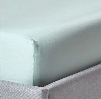 Homescapes Satin-Spannbettlaken hellblau 90x190cm