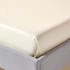 Homescapes Bio Satin Bettlaken ohne Gummizug - 100 % Bio-Baumwolle creme 178x255cm