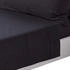 Homescapes Perkal Bettlaken ohne Gummizug - 100 % Ägyptische Baumwolle schwarz 275x275cm