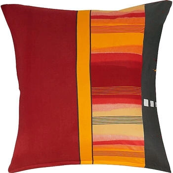 Erwin Müller Single-Jersey Kissenbezug rot/grau 80x80 cm