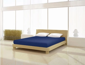 Mister Sandman Spannbetttuch Elastan basic 90-100 x 200-220 cm dunkelblau
