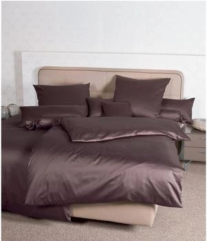 Janine Mako-Satin Kissenbezug Colors Schoko (31001-87)