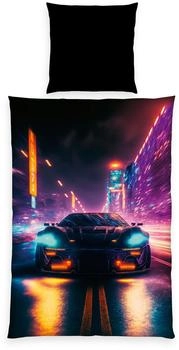 Herding Neon Car Bettwäsche, mehrfarbig, 100% Polyester/Mikrofaser mit Wende-Motiv (4859414050)