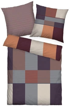 Tom Tailor Satin-Bettwäsche KARO rosa / koralle / lila / beige (10054062050)