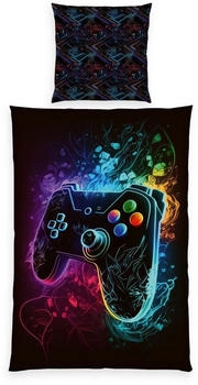 Herding Microfaser-Bettwäsche Gaming grau/schwarz (4859434050)