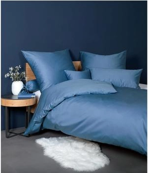 Janine Colors Mako-Satin Bettw&auml;sche jeansblau (31001-42)