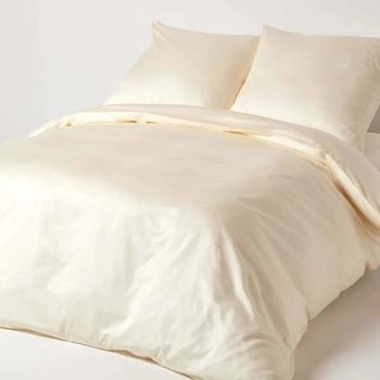 Homescapes Bio-Bettw&auml;sche - Fadendichte 400 240x220cm Creme